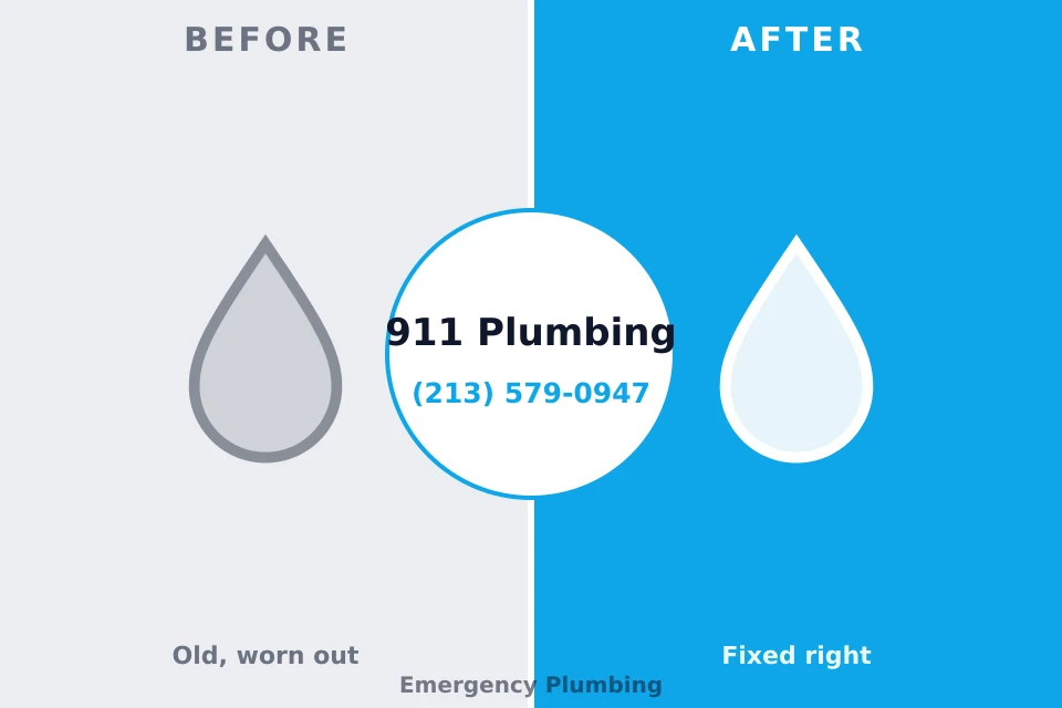 Before and after: plumbing repair Lone Star, TX